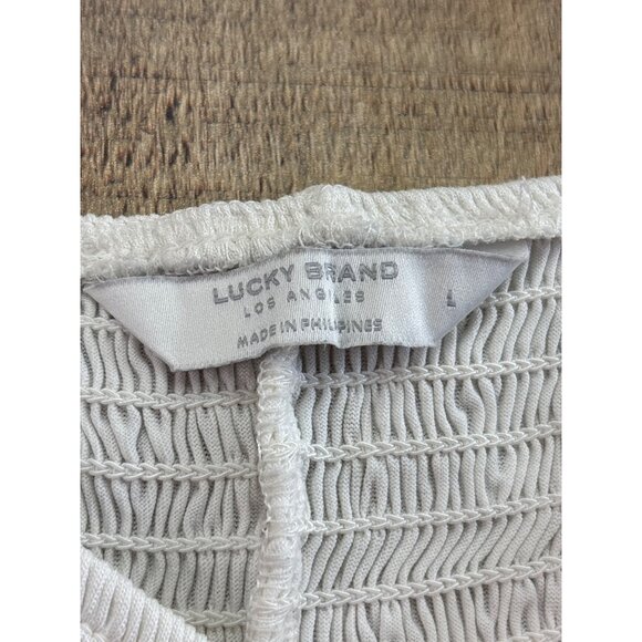 Lucky Brand Womens Embroidered Long Sleeve Peasant Top L Modal & Polyester Blend - Picture 4 of 8